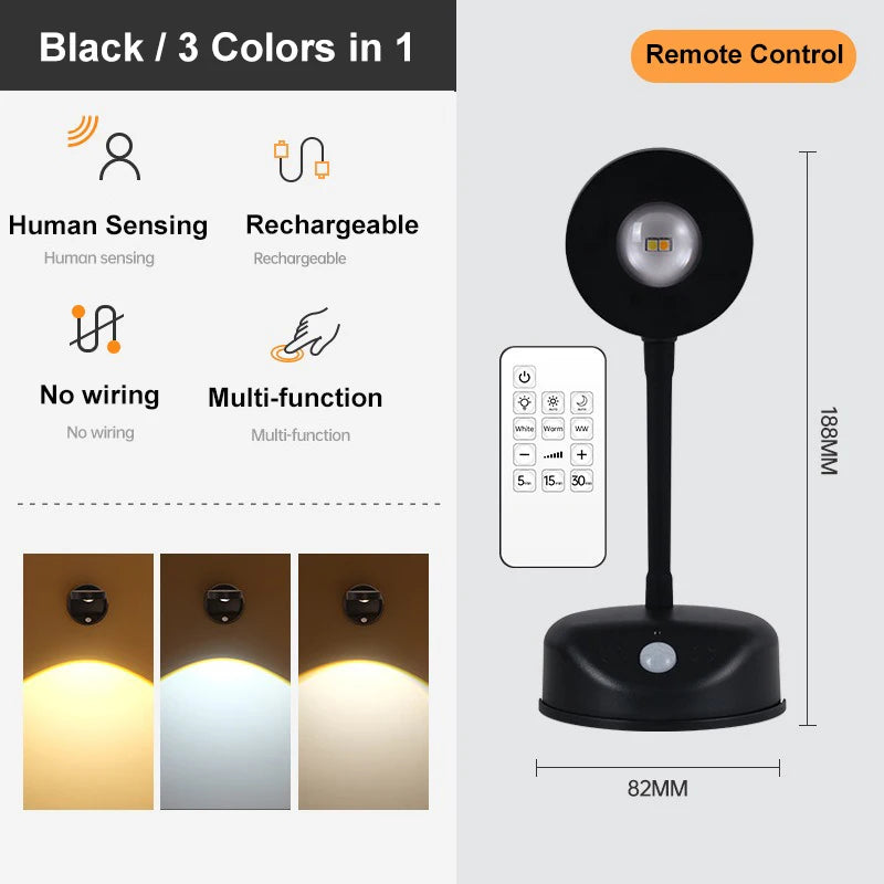 GalleryGlow Rechargeable Wall Spotlight – Motion Activated, Adjustable LED Light