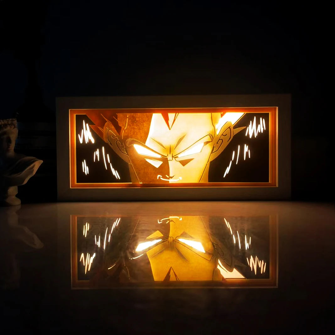 Veilleuse LED 3D Goku & Vegeta – Dragon Ball Z rechargeable par USB