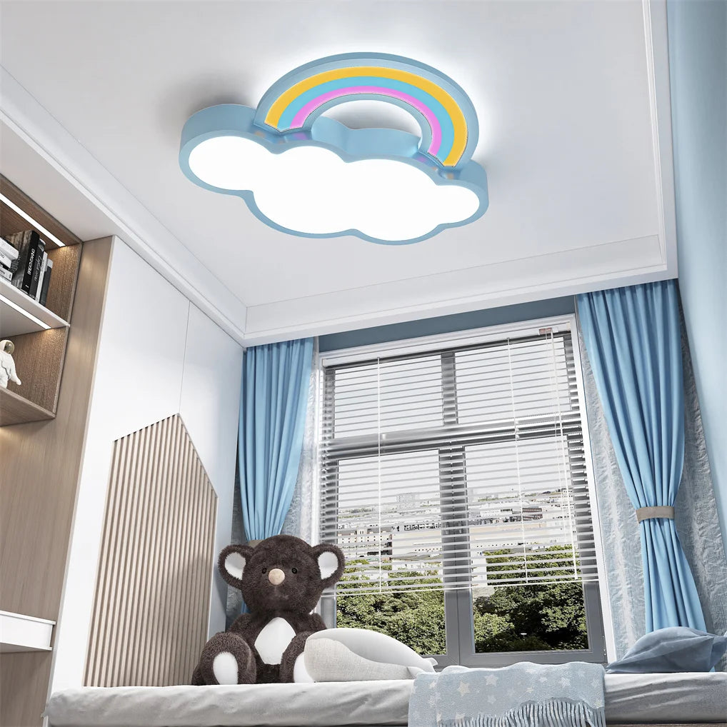 Dreamy Cloud & Rainbow Kids Ceiling Light – Dimmable Cartoon LED Lamp for Children’s Bedrooms