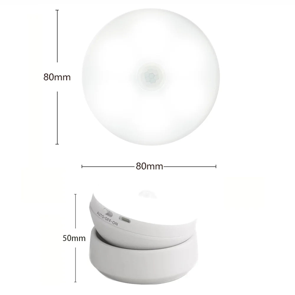 Veilleuse LED à détecteur de mouvement et chargement USB – Induction intelligente