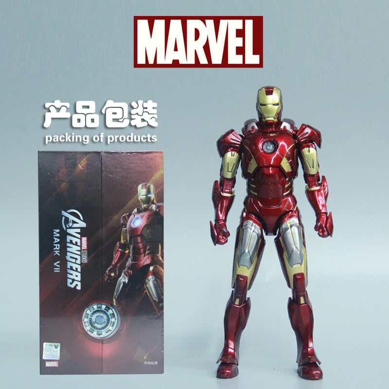 ZD Toys Serie Iron Man Articulado MK1 MK2 MK3 MK4 MK5 MK6 MK7 MK42 MK43 MK50 Figura de Acción de Película 7 Pulgadas Muñecos Mark