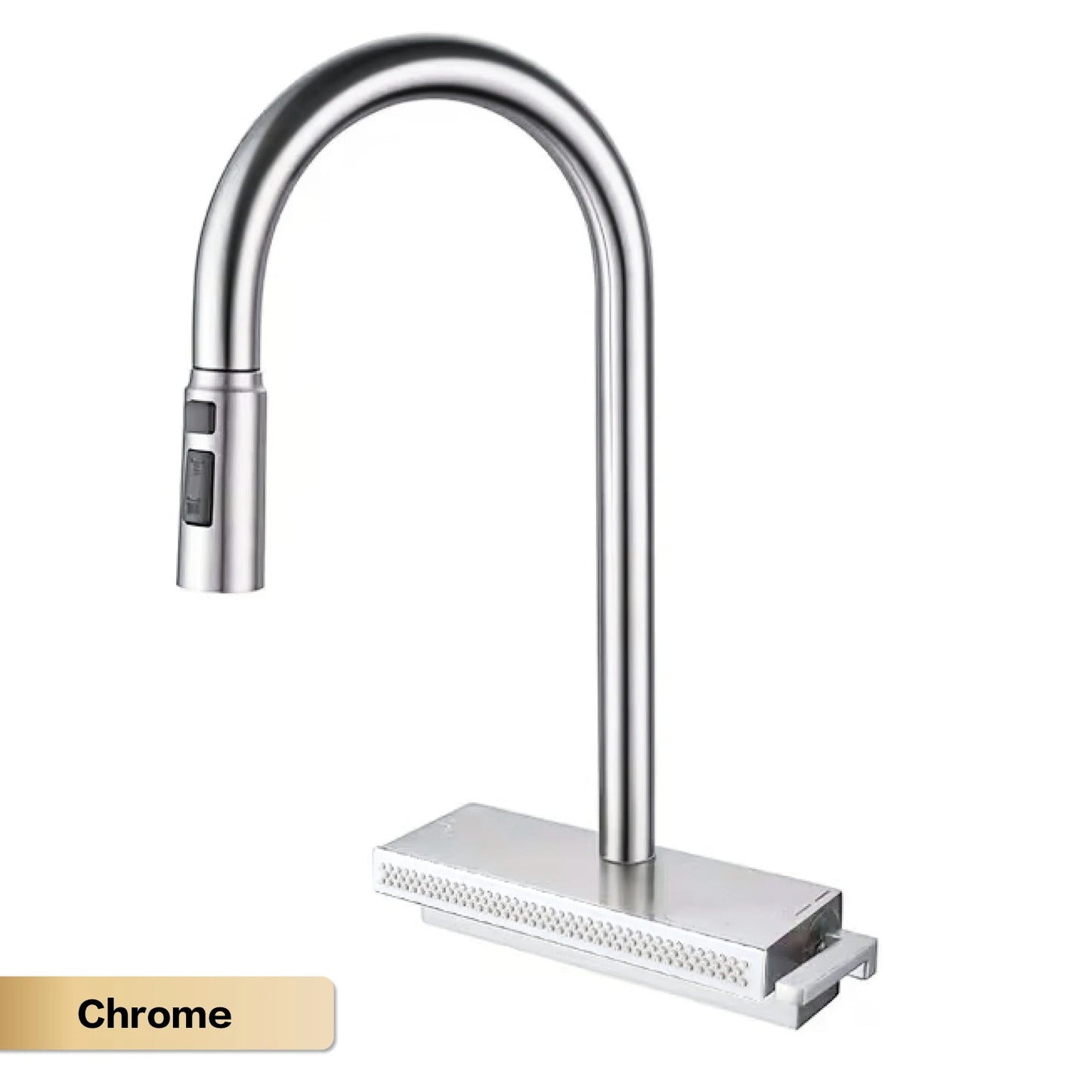 EliteFlow Gunmetal LED Digital Kitchen Tap – Pull-Out Hot & Cold Mixer