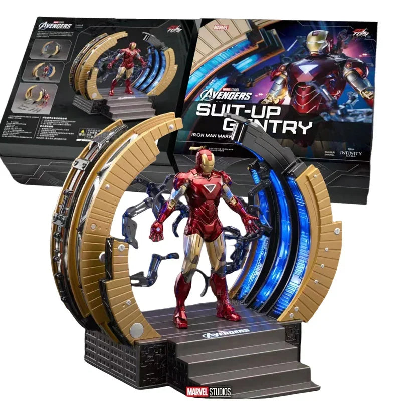 Tony Stark Suit-Up Gantry 1/10 Figure – LED MK4/MK6 Armour Marvel Collectible Display