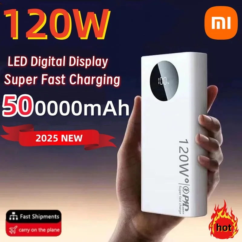 Batterie externe haute capacité Xiaomi 120 W 50 000 mAh – Charge ultra-rapide pour tous les appareils