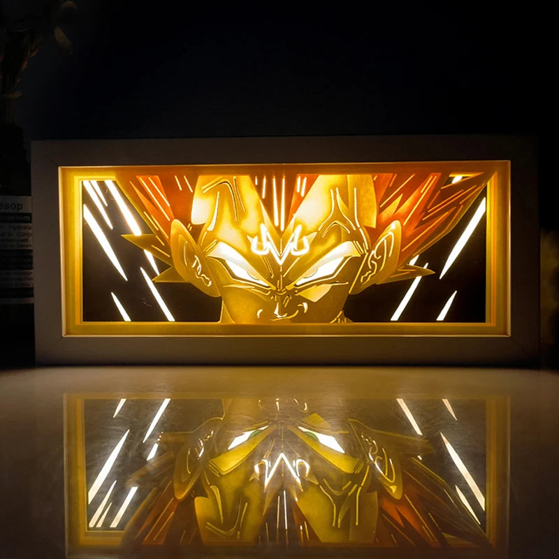 Veilleuse LED 3D Goku & Vegeta – Dragon Ball Z rechargeable par USB