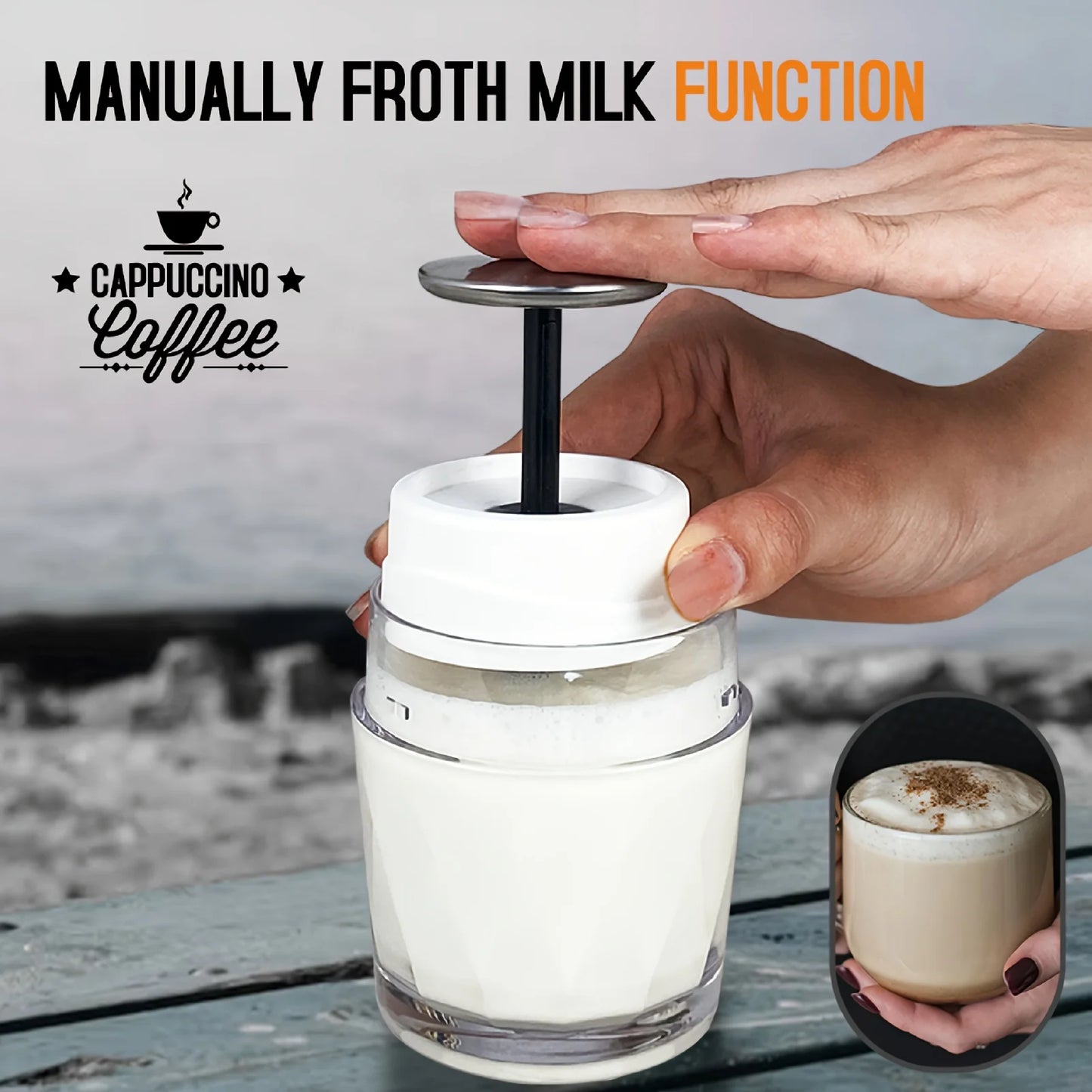 Machine à expresso manuelle portable 3 en 1 – Pour café moulu et en capsules
