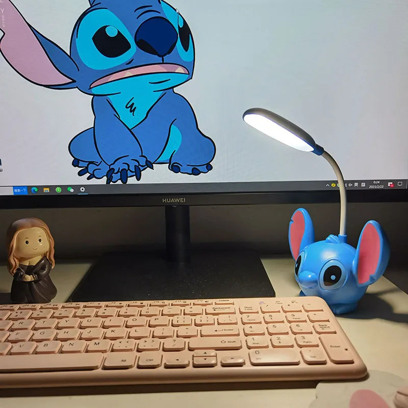 Lampe de bureau LED Disney Stitch – Lampe USB pliable et taille-crayon