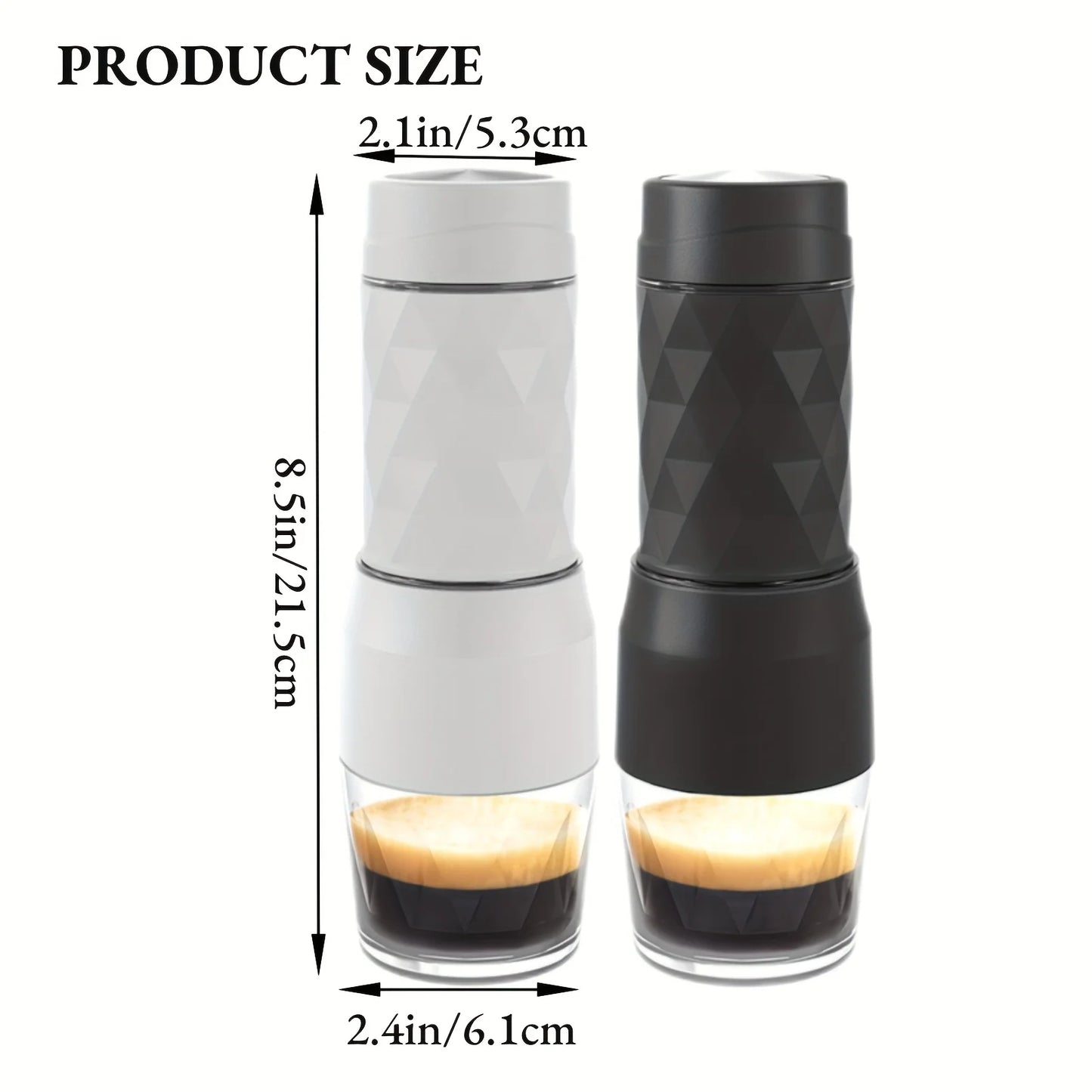 Machine à expresso manuelle portable 3 en 1 – Pour café moulu et en capsules