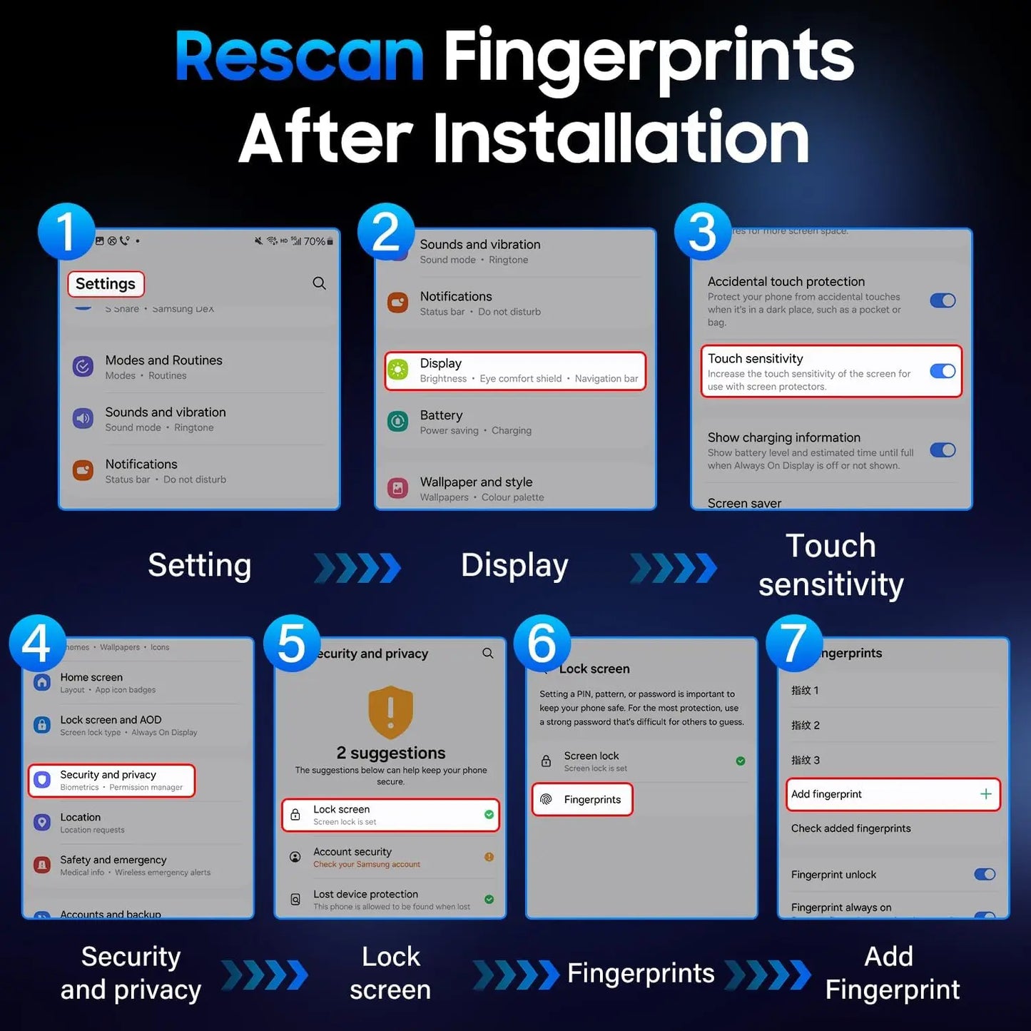 2Pcs Screen Protector for Samsung S & A Series — Ultra-Clear Tempered Glass 9H