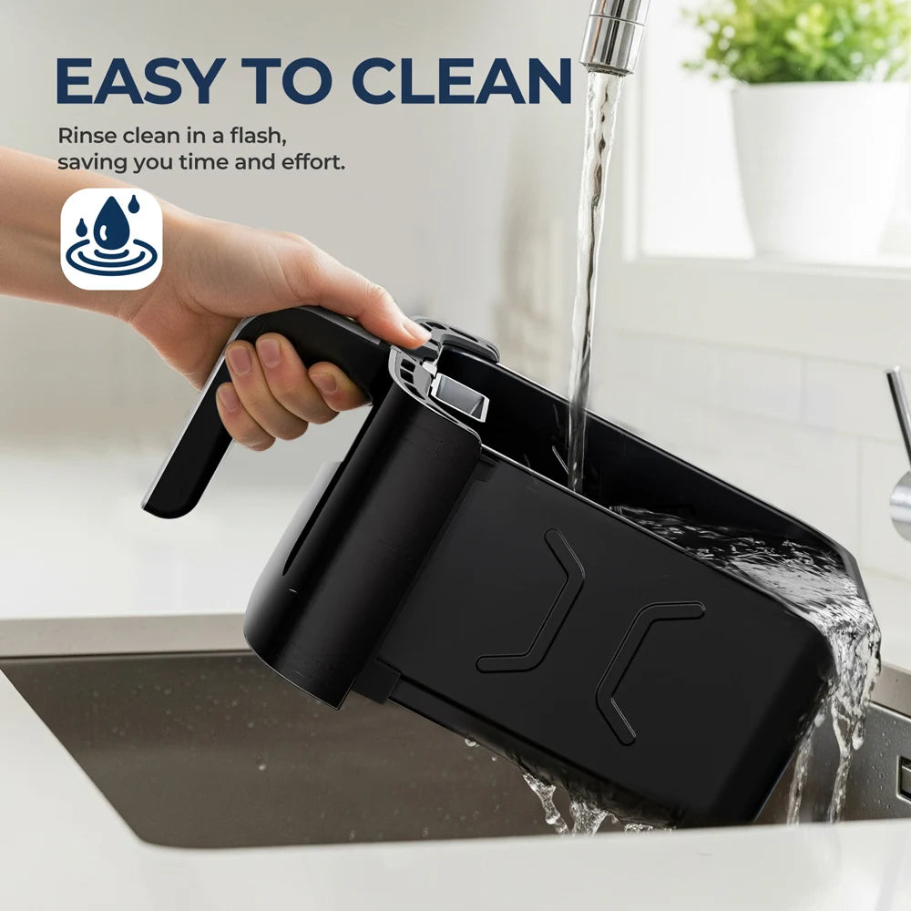 Electric 5L Oilless Air Fryer Oven with Clear Window & Non-Stick Basket