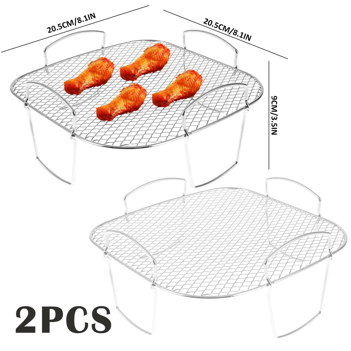 Air Fryer Roasting Rack – Multi-Function Dehydrator & Steamer Accessory