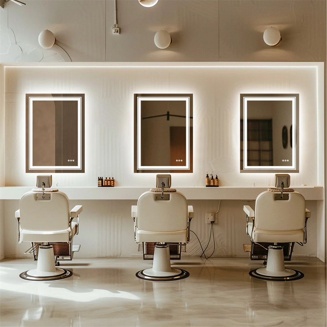 EclipseLux LED Bathroom Mirror – Touch Sensor, Dimmable Lighting & Anti-Fog Clarity