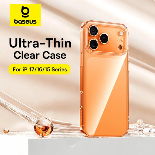 Baseus Clear Case For iPhone 17 Pro Max Soft TPU Case For iPhone 17 Air Anti-drop Ultra Thin Cover For iPhone 16 15 Pro Max Case