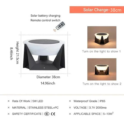 Elegant Solar Pillar Light – Warm White 3000K Outdoor Lighting for Patio, Fence & Landscape