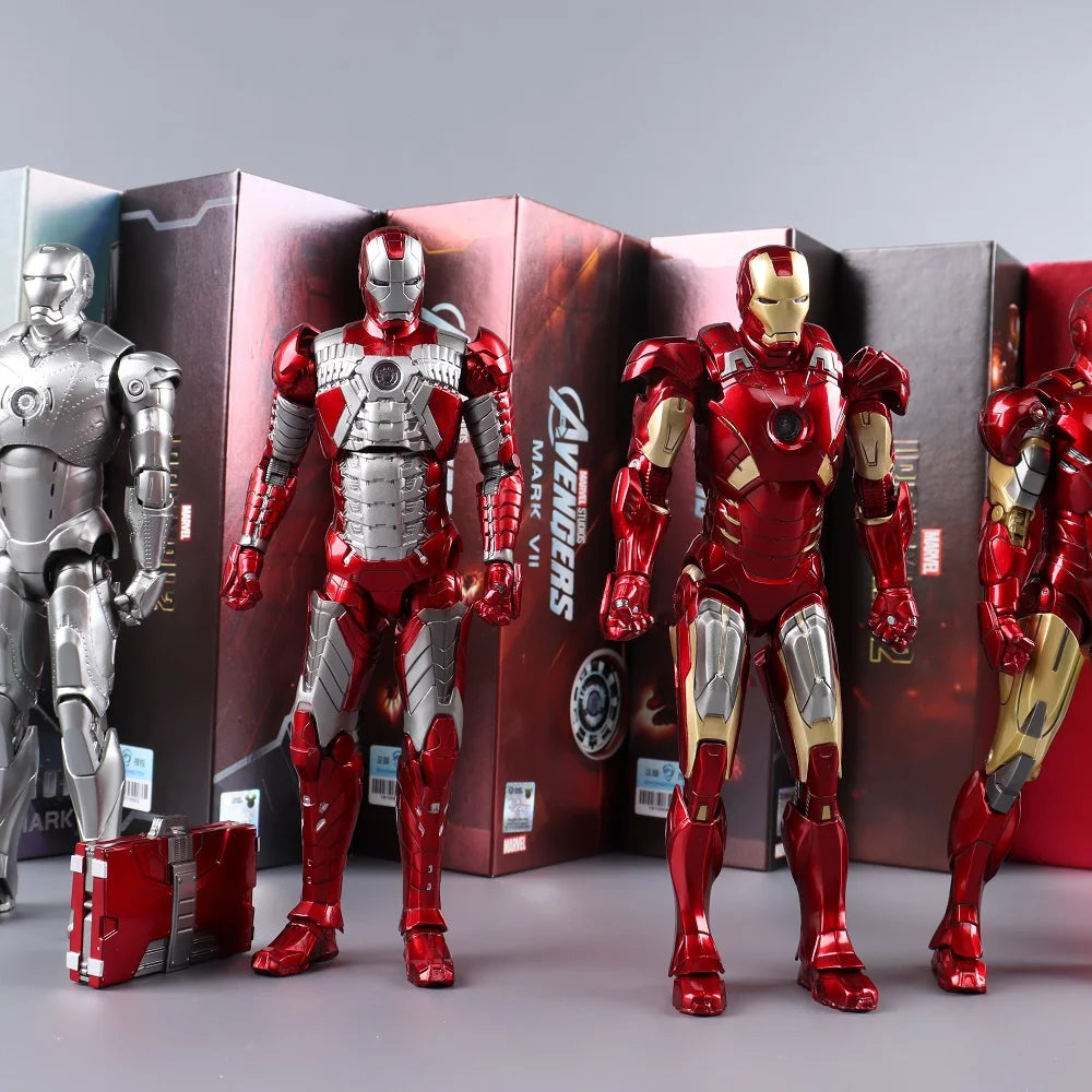 ZD Toys Serie Iron Man Articulado MK1 MK2 MK3 MK4 MK5 MK6 MK7 MK42 MK43 MK50 Figura de Acción de Película 7 Pulgadas Muñecos Mark