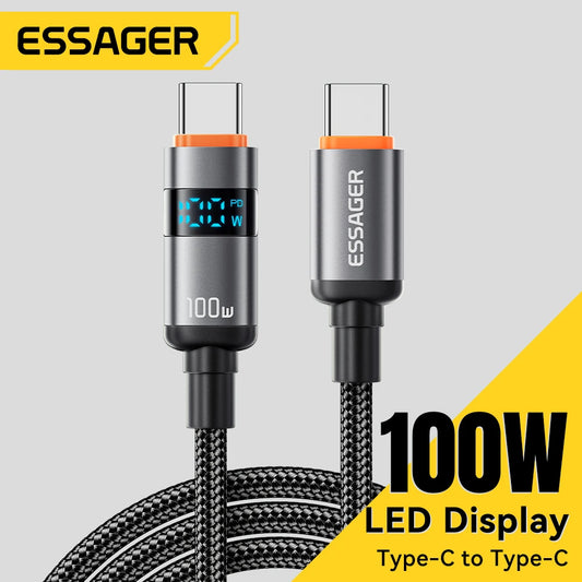 Power Without Limits — Ultra-Power 100W USB-C Charging Cable with Smart Display