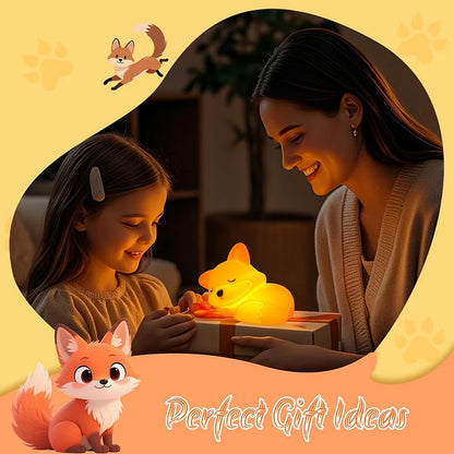 SoftGlow Fox Night Lamp – Touch Control Rechargeable Night Light for Nursery