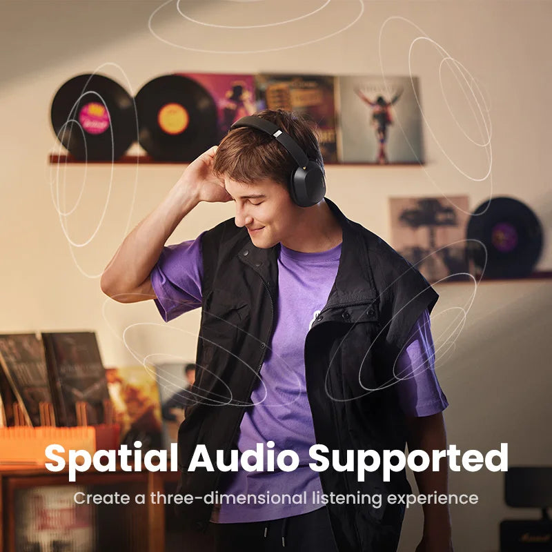 AeroSound Elite ANC Headphones – Spatial Audio, Hi-Res Wireless & 75H Battery