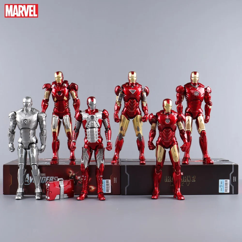 ZD Toys Serie Iron Man Articulado MK1 MK2 MK3 MK4 MK5 MK6 MK7 MK42 MK43 MK50 Figura de Acción de Película 7 Pulgadas Muñecos Mark