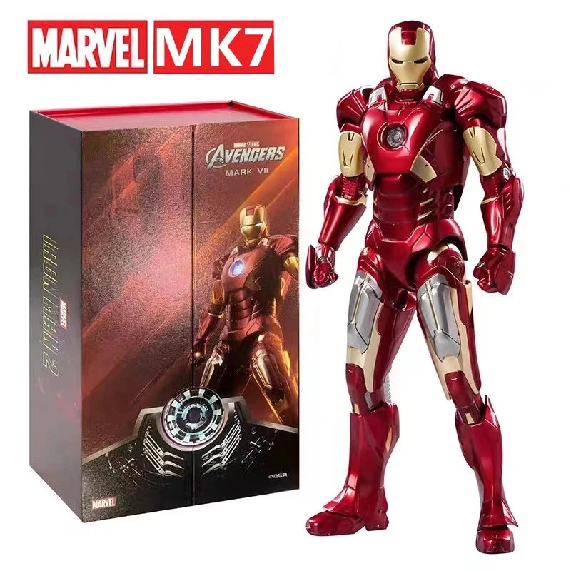 ZD Toys Serie Iron Man Articulado MK1 MK2 MK3 MK4 MK5 MK6 MK7 MK42 MK43 MK50 Figura de Acción de Película 7 Pulgadas Muñecos Mark