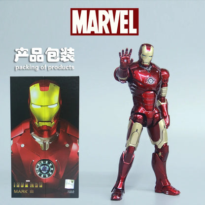 ZD Toys Serie Iron Man Articulado MK1 MK2 MK3 MK4 MK5 MK6 MK7 MK42 MK43 MK50 Figura de Acción de Película 7 Pulgadas Muñecos Mark