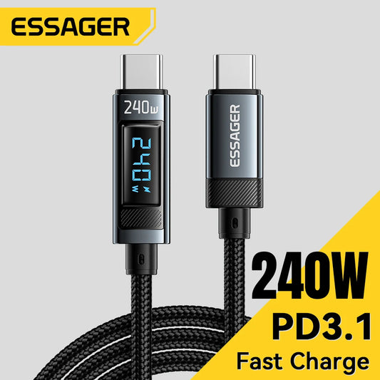 One Cable. Total Power — 240W USB-C PD 3.1 Super Fast Charging Cable