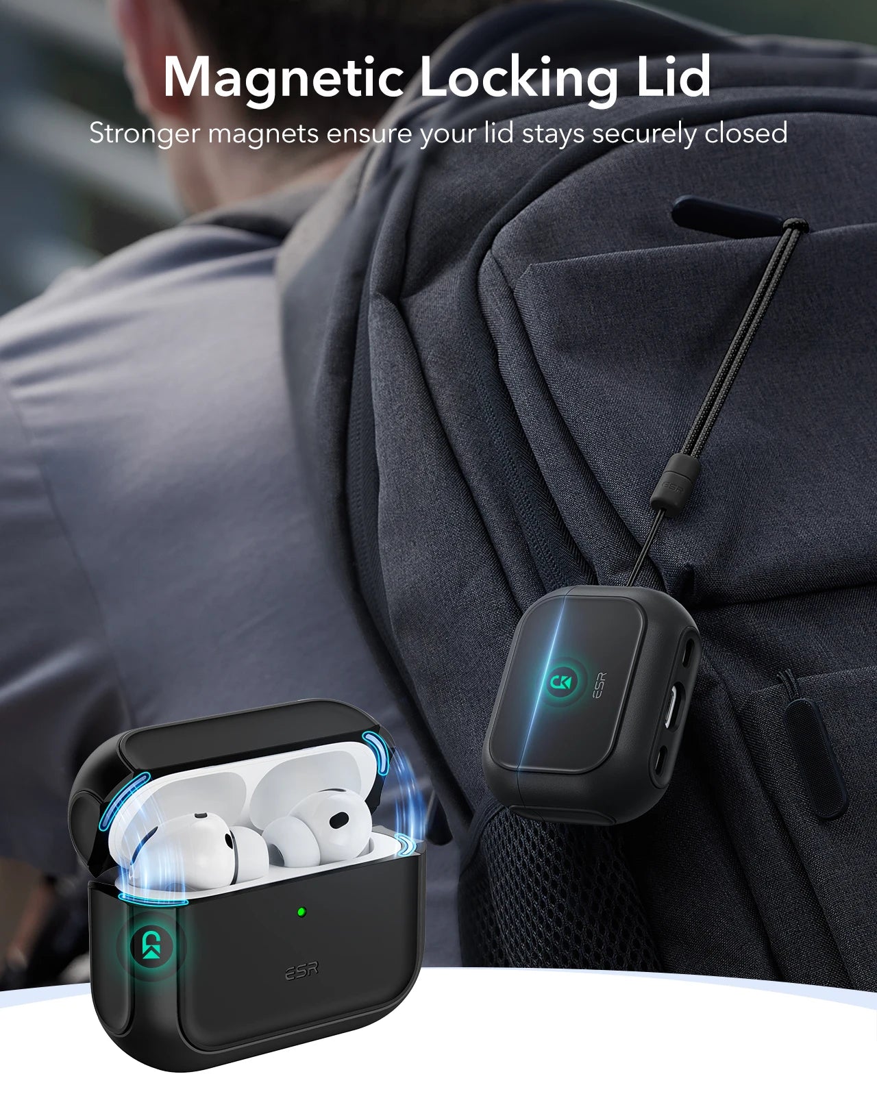 Estuche ESR Premium resistente a caídas para AirPods Pro de 3.ª generación (modelo 2025)