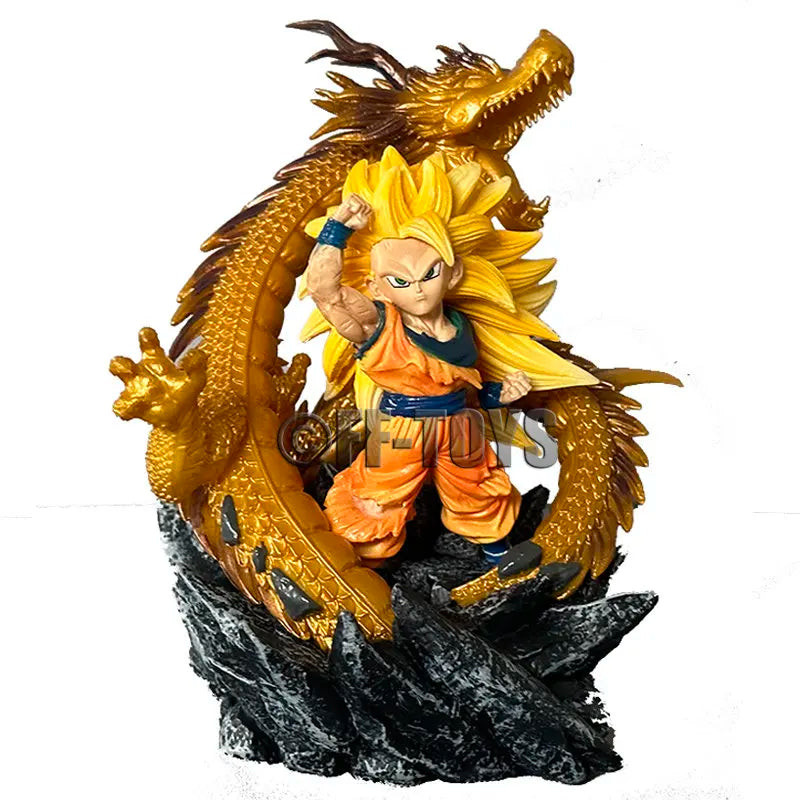 Figura de PVC de 14 cm de Goku SSJ3 de Dragon Ball Z (versión Q) – Modelo de colección de anime 