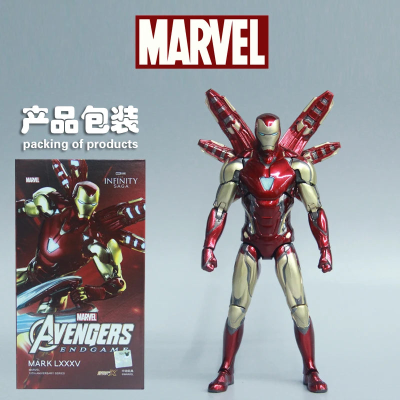 ZD Toys Serie Iron Man Articulado MK1 MK2 MK3 MK4 MK5 MK6 MK7 MK42 MK43 MK50 Figura de Acción de Película 7 Pulgadas Muñecos Mark
