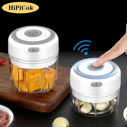 Electric Mini Food Chopper – USB Garlic Crusher & Vegetable Grinder