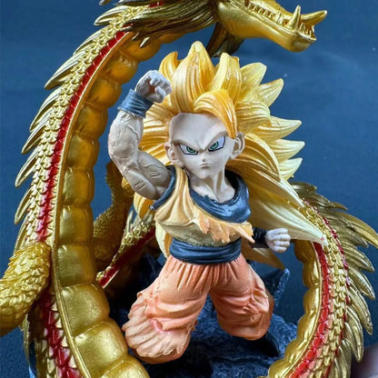 Figura de PVC de 14 cm de Goku SSJ3 de Dragon Ball Z (versión Q) – Modelo de colección de anime 