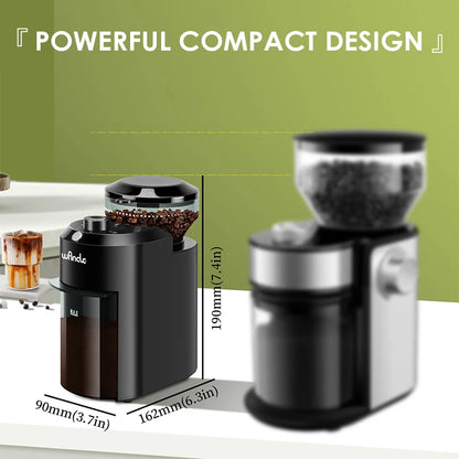 Precision Burr Coffee Mill – Adjustable Conical Grinder 28 Levels