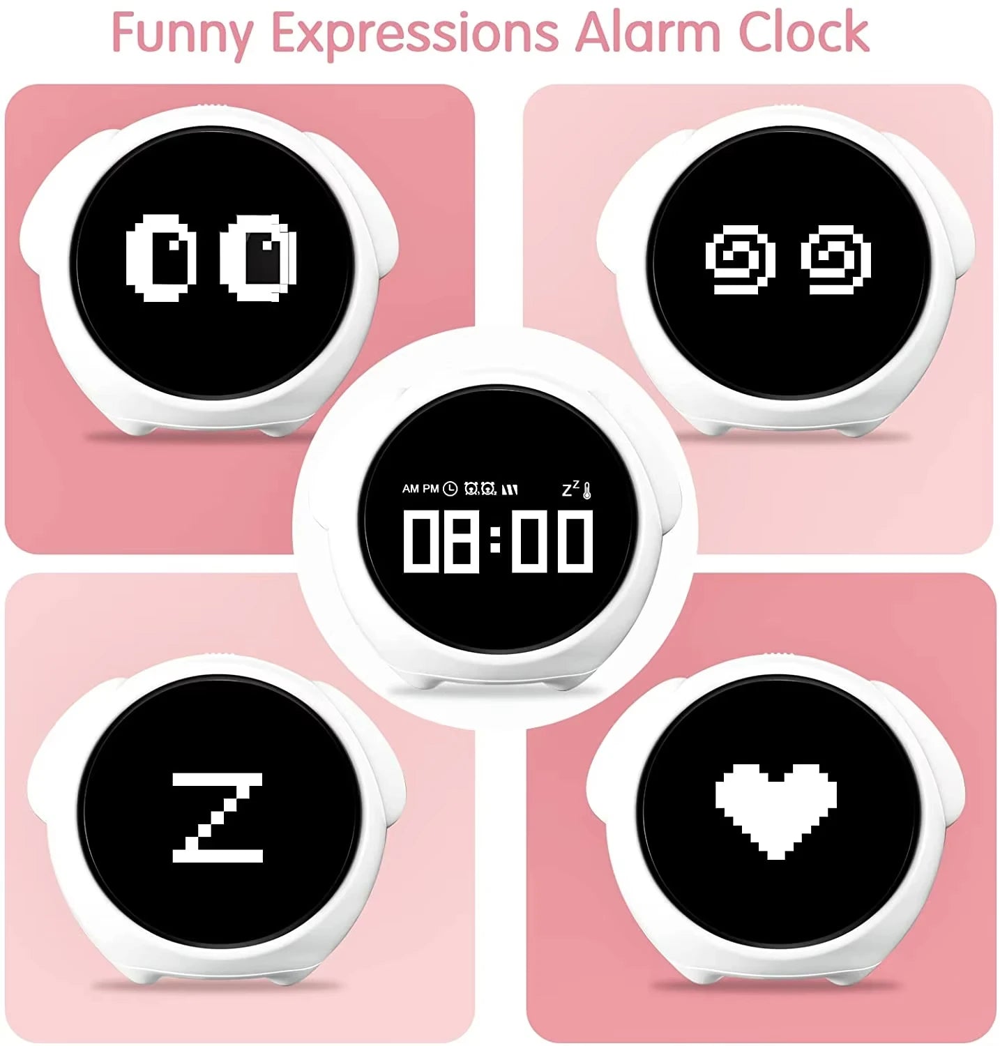 cartoon alarm clock for kids, children’s digital alarm clock, bedside alarm clock kids