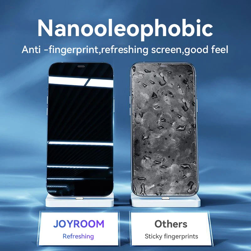 Protector de pantalla de vidrio templado HD ultratransparente Joyroom para iPhone 15, 16 y 17 Pro Max