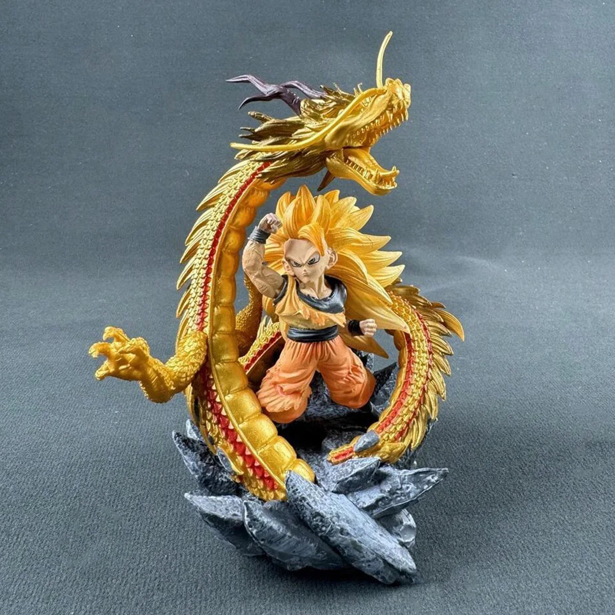 Figura de PVC de 14 cm de Goku SSJ3 de Dragon Ball Z (versión Q) – Modelo de colección de anime 
