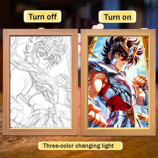 Saint Seiya Anime LED Wall Art Light – Bedroom Decor & Collector’s Gift