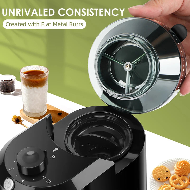 Precision Burr Coffee Mill – Adjustable Conical Grinder 28 Levels