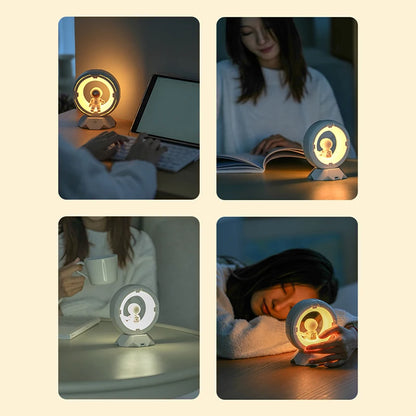 Creative Astronaut LED Table Lamp – Rechargeable Touch Dimmable Night Light for Children