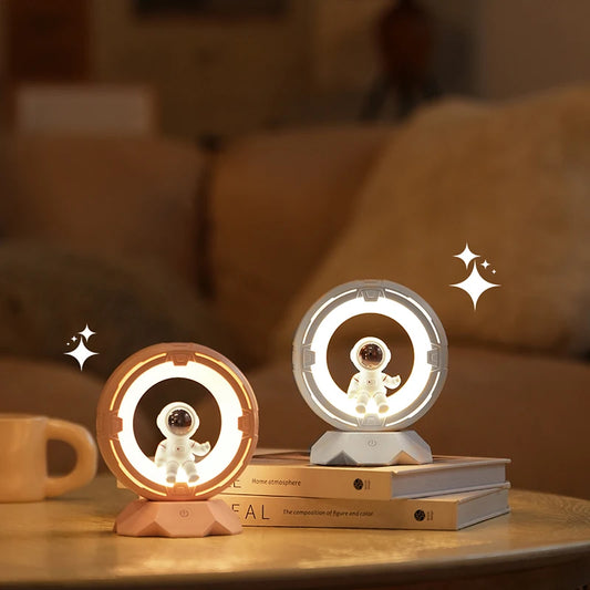 Creative Astronaut LED Table Lamp – Rechargeable Touch Dimmable Night Light for Children