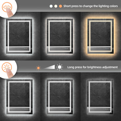 EclipseLux LED Bathroom Mirror – Touch Sensor, Dimmable Lighting & Anti-Fog Clarity