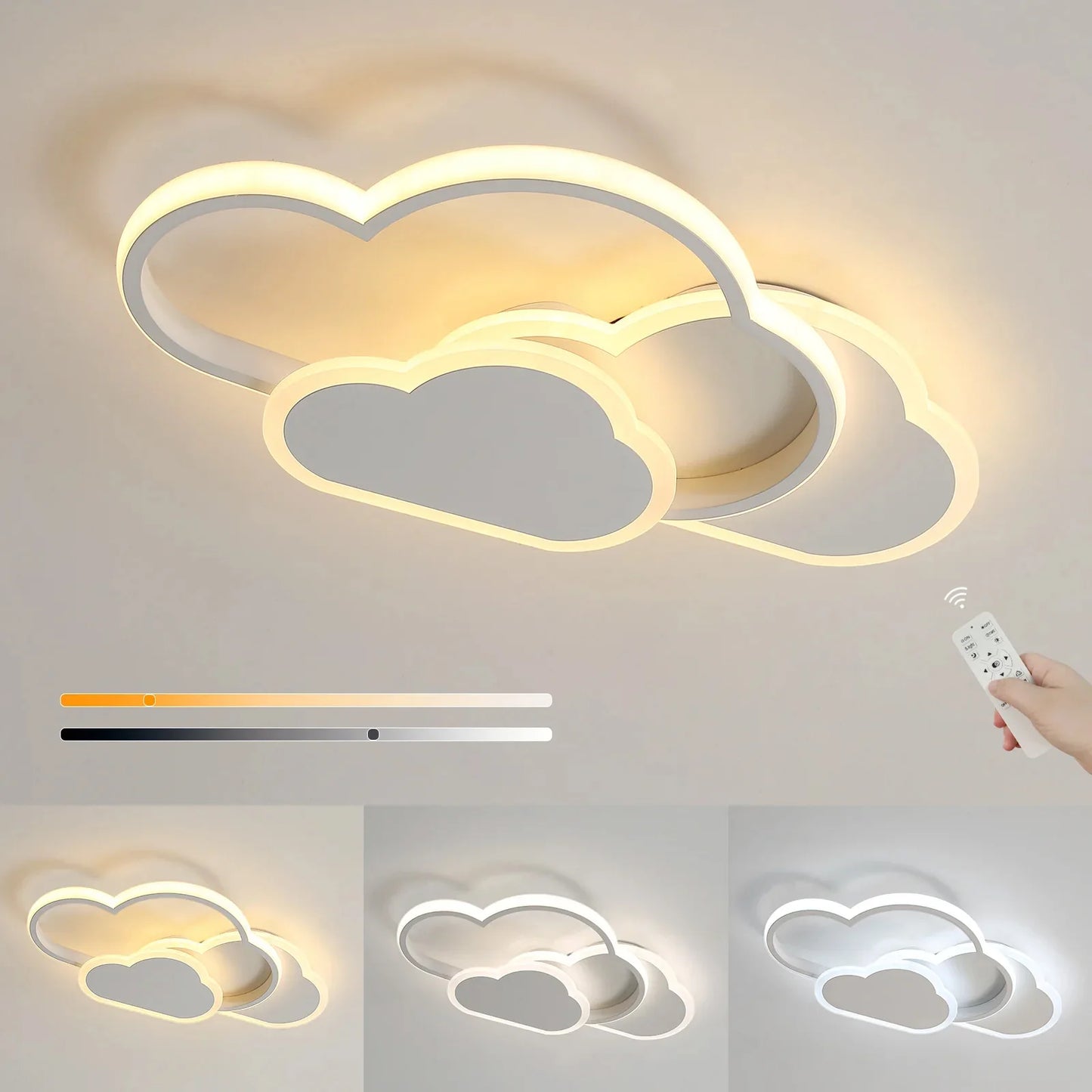 Cloud Haven LED Ceiling Light – Soft Dimmable Ambient Glow for a Calm & Elegant Living Room