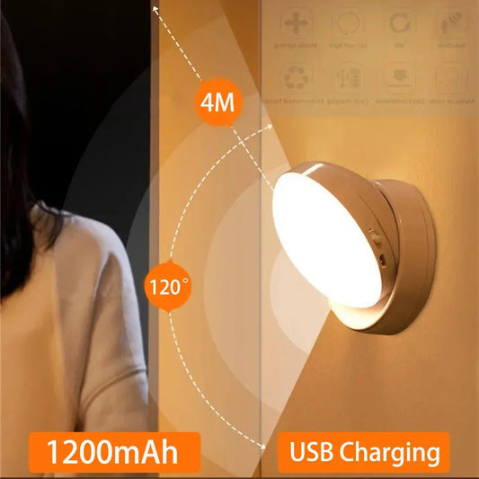Veilleuse LED à détecteur de mouvement et chargement USB – Induction intelligente