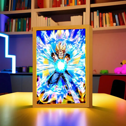 Dragon Ball Z LED Art Frame – Goku Action Figure Night Light & Room Decor