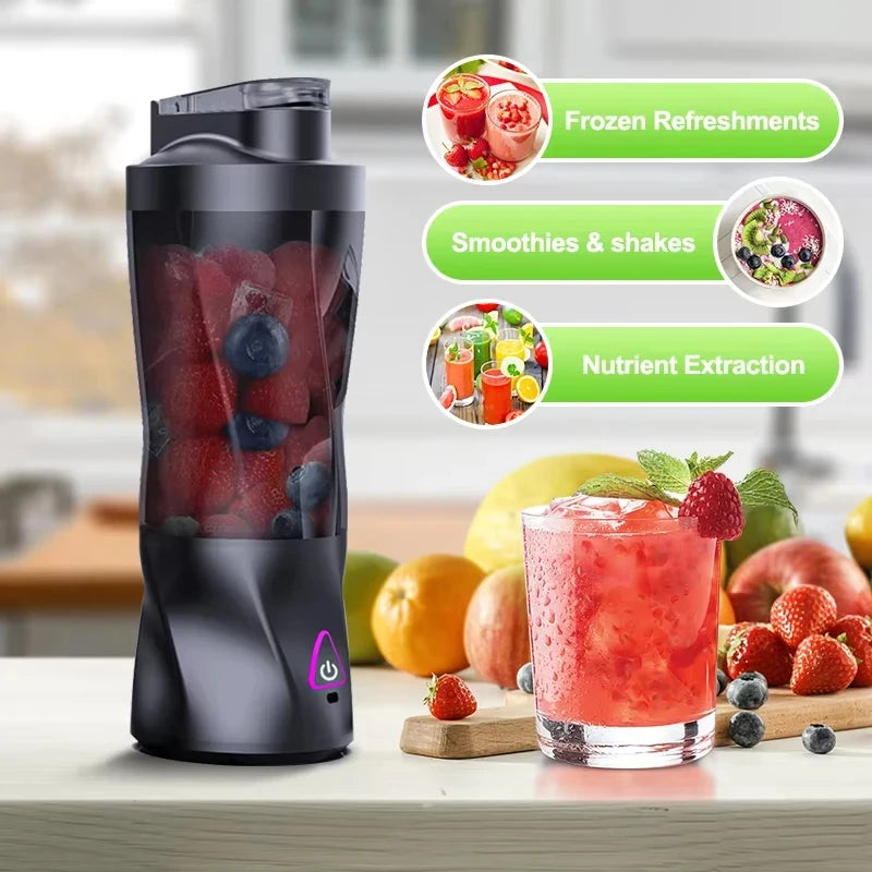 Portable Electric Juicer Blender – 700ml USB Rechargeable Smoothie Cup