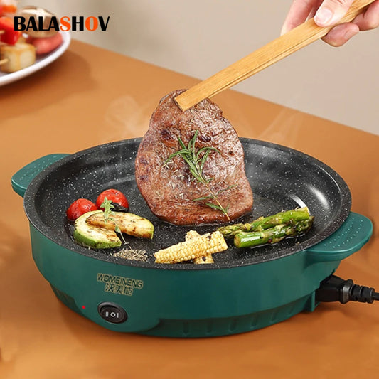 Electric Multi-Cook Frying Pan – Non-Stick BBQ & Steak Cooker 220V