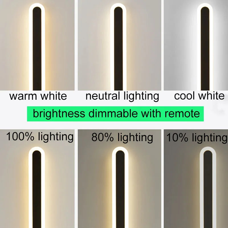 Modern Waterproof LED Wall Light – Aluminium IP65 Exterior Porch & Garden Lamp