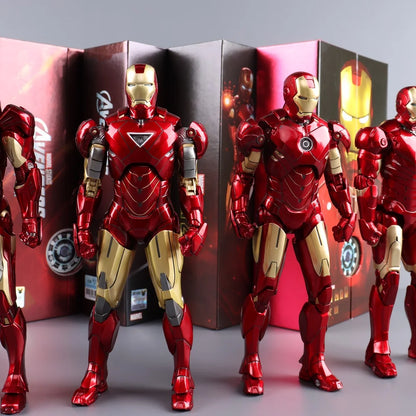ZD Toys Serie Iron Man Articulado MK1 MK2 MK3 MK4 MK5 MK6 MK7 MK42 MK43 MK50 Figura de Acción de Película 7 Pulgadas Muñecos Mark
