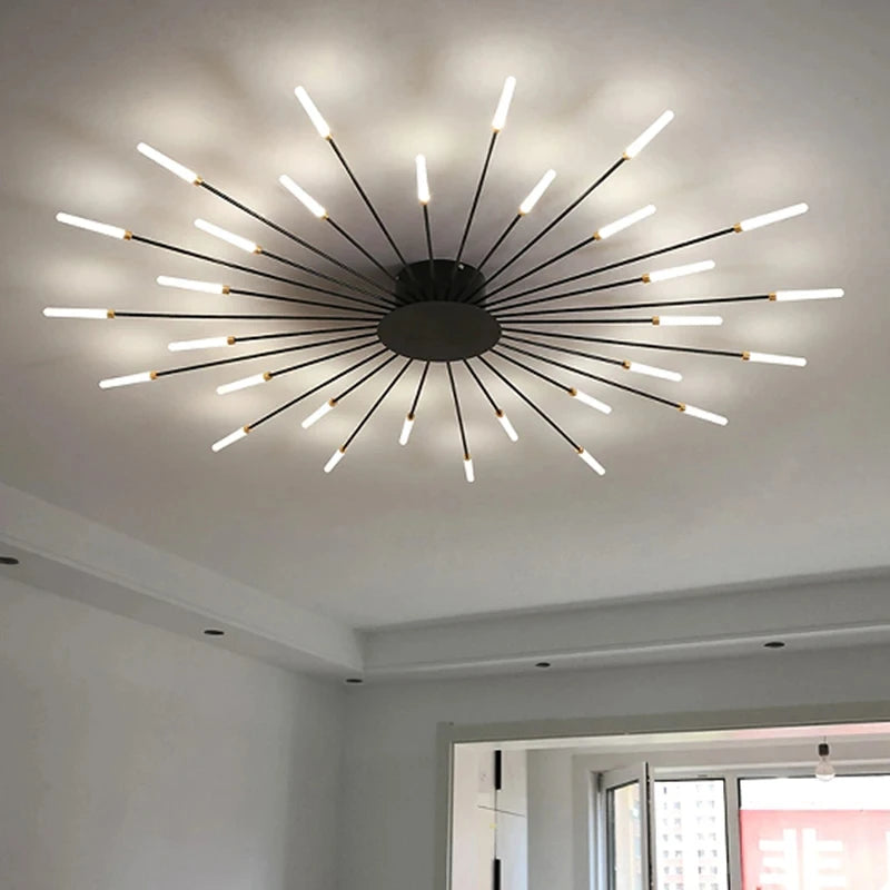 Modern Nordic LED Ceiling Light – Fireworks Style Living Room Chandelier
