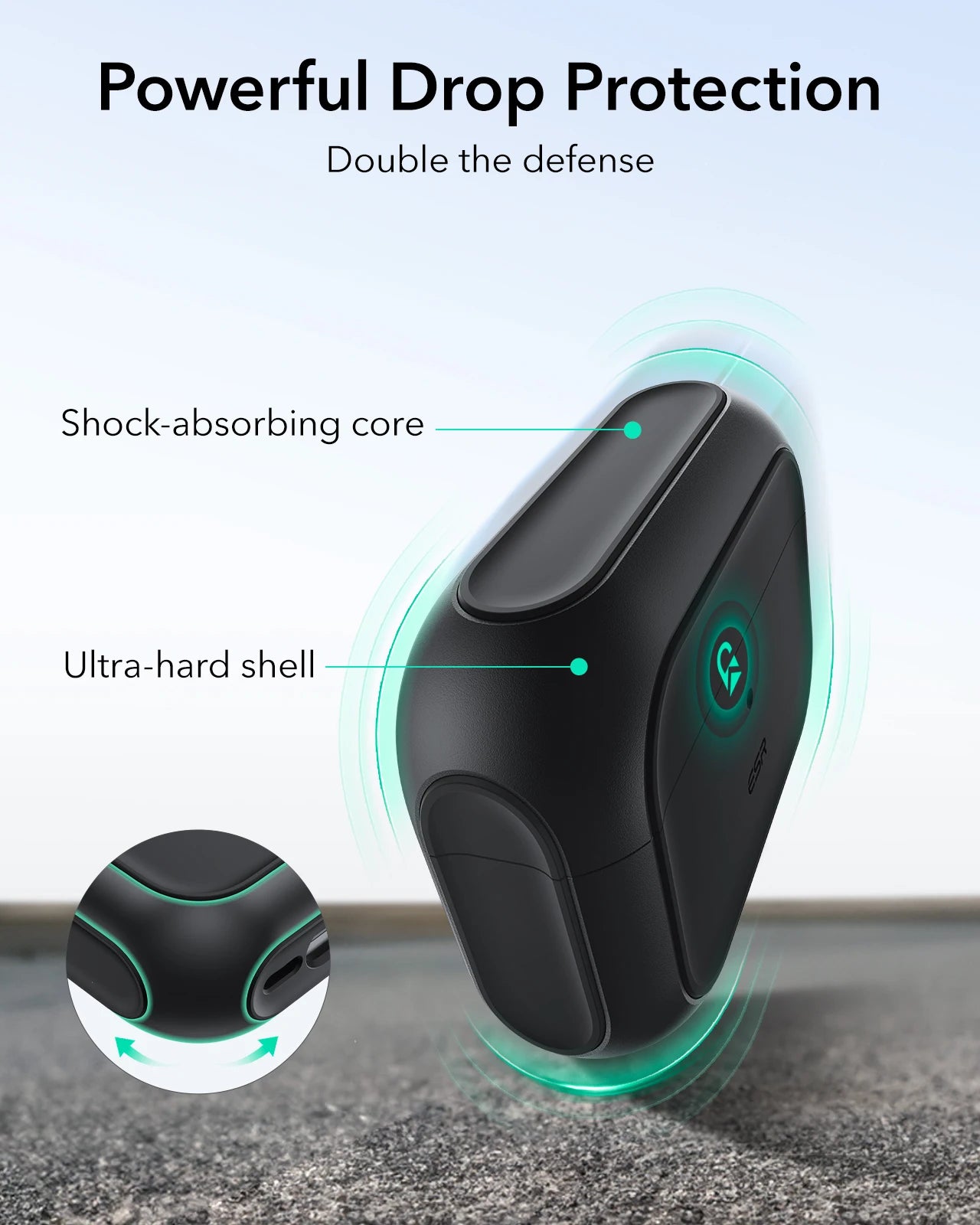 Estuche ESR Premium resistente a caídas para AirPods Pro de 3.ª generación (modelo 2025)