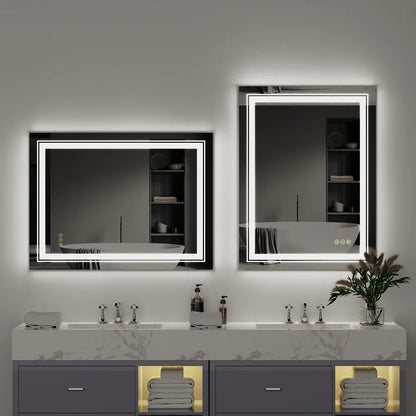 EclipseLux LED Bathroom Mirror – Touch Sensor, Dimmable Lighting & Anti-Fog Clarity